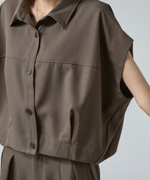 goocy（グーシー）の「【セットアップ対応】クレープデシンコクーンシャツ（シャツ/ブラウス・レディース・ブラック/ブラウン・FREE）」の16枚目の写真