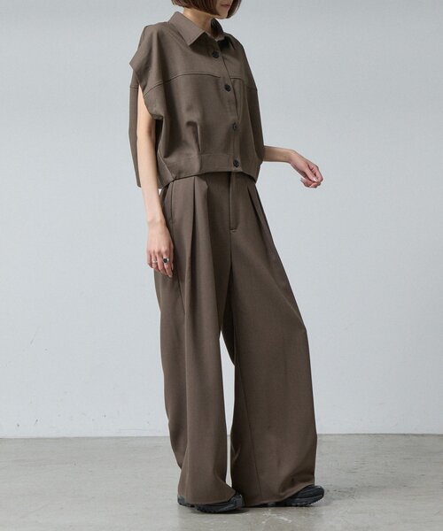 goocy(グーシー)の「【セットアップ対応】クレープデシンコクーンシャツ(シャツ/ブラウス・レディース・ブラック/ブラウン・FREE)」の5枚目の写真