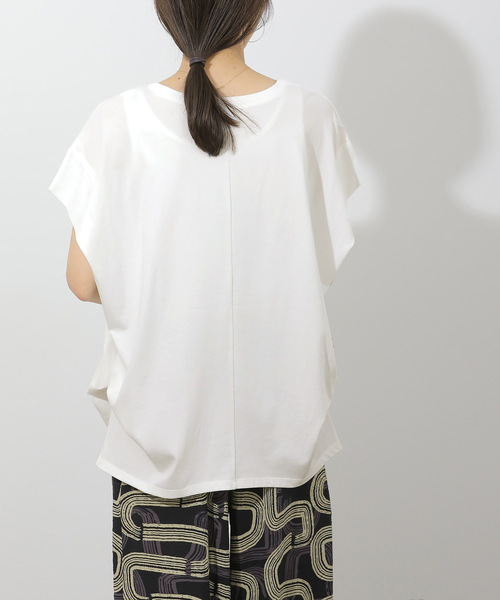 JOURNAL STANDARD relume(ジャーナルスタンダード レリューム)の「エンボスロゴフレンチスリーブTシャツ(Tシャツ/カットソー・レディース・チャコールグレー/ホワイト・FREE)」の19枚目の写真