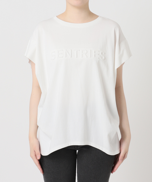 JOURNAL STANDARD relume(ジャーナルスタンダード レリューム)の「エンボスロゴフレンチスリーブTシャツ(Tシャツ/カットソー・レディース・チャコールグレー/ホワイト・FREE)」の20枚目の写真