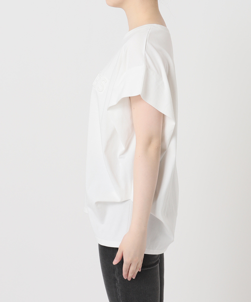 JOURNAL STANDARD relume(ジャーナルスタンダード レリューム)の「エンボスロゴフレンチスリーブTシャツ(Tシャツ/カットソー・レディース・チャコールグレー/ホワイト・FREE)」の21枚目の写真