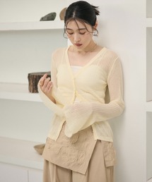 compact sheer knit cardigan /コンパクトシアーニットカーディガン