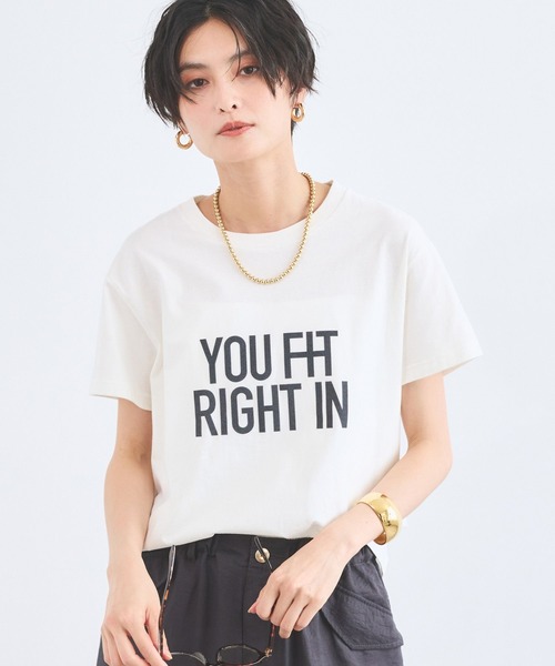 BARNYARDSTORM(バンヤードストーム)の「BARNYARDSTORM / フロッキーロゴT / マシンウォッシャブル(Tシャツ/カットソー・レディース・ベージュ/ネイビー/ホワイト・FREE)」の17枚目の写真