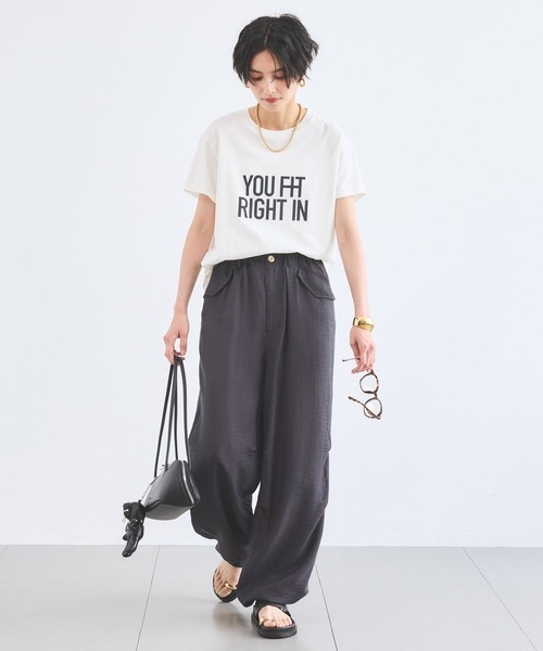 BARNYARDSTORM(バンヤードストーム)の「BARNYARDSTORM / フロッキーロゴT / マシンウォッシャブル(Tシャツ/カットソー・レディース・ベージュ/ネイビー/ホワイト・FREE)」の19枚目の写真