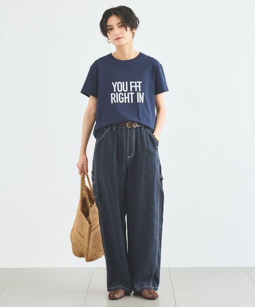 BARNYARDSTORM(バンヤードストーム)の「BARNYARDSTORM / フロッキーロゴT / マシンウォッシャブル(Tシャツ/カットソー・レディース・ベージュ/ネイビー/ホワイト・FREE)」の22枚目の写真