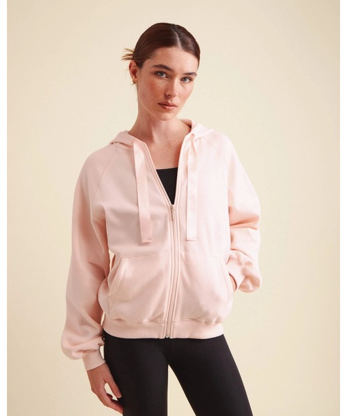 Repetto(レペット)の「フーデッドジップ スウェット / S0700(スウェット・レディース・ライトピンク・L/S/XS)」の2枚目の写真