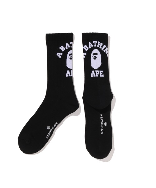 A BATHING APE(アベイシングエイプ)の「COLLEGE SOCKS UNDERWEAR(ソックス/靴下・レディース・ホワイト/ブラック/サックスブルー・SMALL)」の3枚目の写真