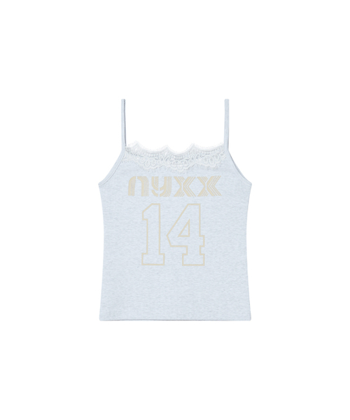 NYXX（エヌワイエックスエックス）の「LACE SLEEVELESS HEATHER GREY（Tシャツ/カットソー・レディース・その他・FREE）」の2枚目の写真
