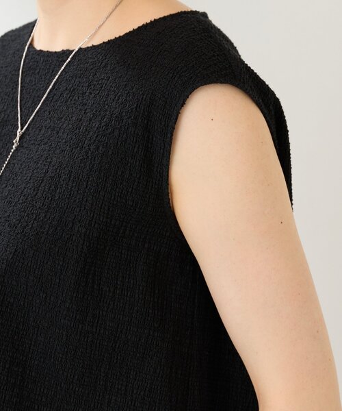 BEARDSLEY(ビアズリー)の「シャーリングジャガードノースリブラウス《15 quinze》【セットアップ】(シャツ/ブラウス・レディース・ブラック/ベージュ・FREE)」の16枚目の写真