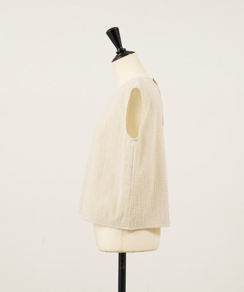BEARDSLEY(ビアズリー)の「シャーリングジャガードノースリブラウス《15 quinze》【セットアップ】(シャツ/ブラウス・レディース・ブラック/ベージュ・FREE)」の20枚目の写真