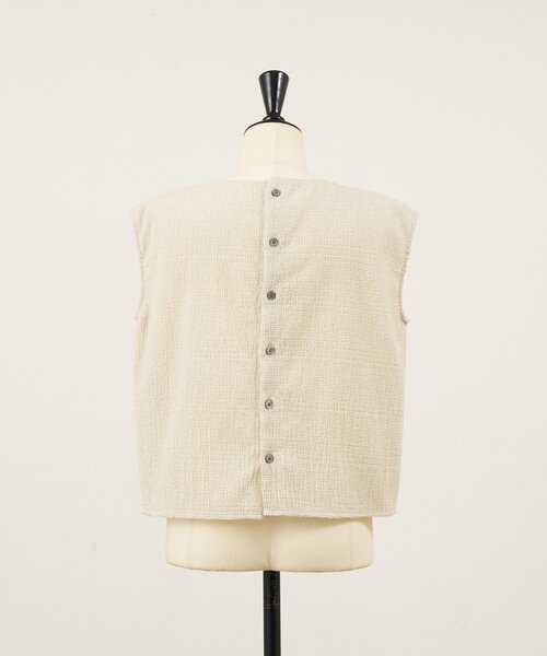 BEARDSLEY(ビアズリー)の「シャーリングジャガードノースリブラウス《15 quinze》【セットアップ】(シャツ/ブラウス・レディース・ブラック/ベージュ・FREE)」の21枚目の写真