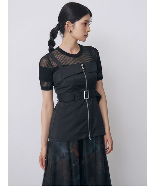 MURUA(ムルーア)の「ニュアンスプリントジャンパースカート 夏服(ジャンパースカート・レディース・その他2/グレー/ブラック・FREE)」の9枚目の写真
