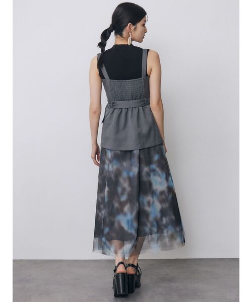 MURUA(ムルーア)の「ニュアンスプリントジャンパースカート 夏服(ジャンパースカート・レディース・その他2/グレー/ブラック・FREE)」の13枚目の写真