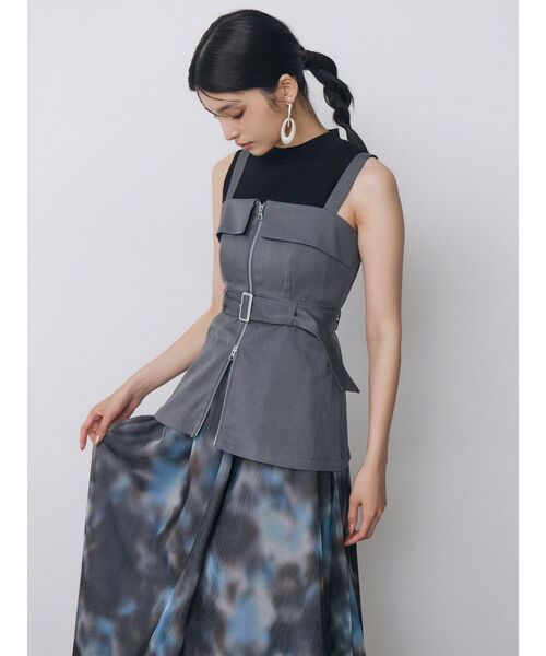 MURUA(ムルーア)の「ニュアンスプリントジャンパースカート 夏服(ジャンパースカート・レディース・その他2/グレー/ブラック・FREE)」の15枚目の写真