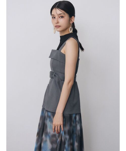 MURUA(ムルーア)の「ニュアンスプリントジャンパースカート 夏服(ジャンパースカート・レディース・その他2/グレー/ブラック・FREE)」の16枚目の写真