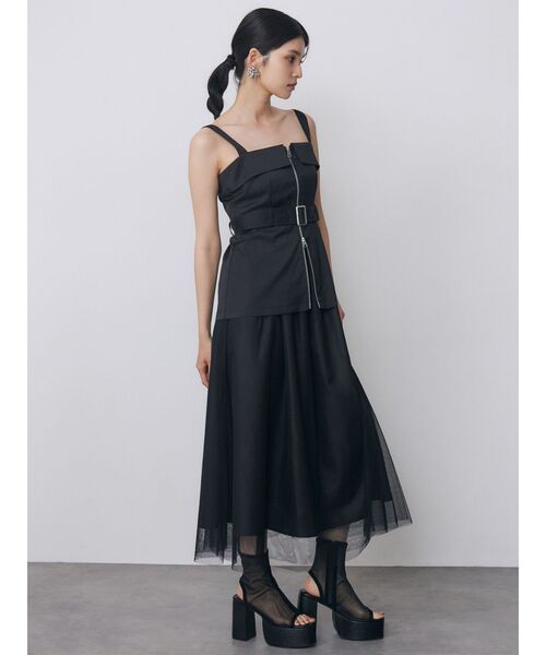 MURUA(ムルーア)の「ニュアンスプリントジャンパースカート 夏服(ジャンパースカート・レディース・その他2/グレー/ブラック・FREE)」の17枚目の写真