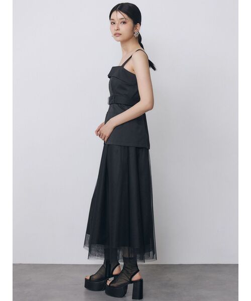 MURUA(ムルーア)の「ニュアンスプリントジャンパースカート 夏服(ジャンパースカート・レディース・その他2/グレー/ブラック・FREE)」の18枚目の写真