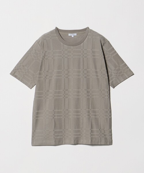 A DAY IN THE LIFE UNITED ARROWS(アデイインザライフユナイテッドアローズ)の「リンクス チェック ジャスト カットソー<A DAY IN THE LIFE>(Tシャツ/カットソー・メンズ・ベージュ/ネイビー/ホワイト・M/S/L)」の1枚目の写真