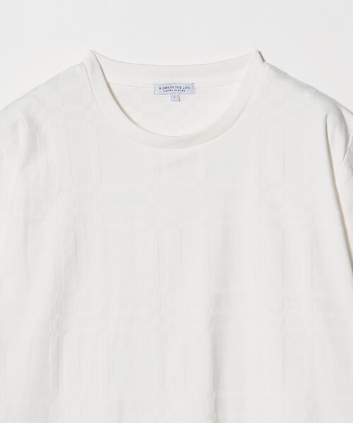 A DAY IN THE LIFE UNITED ARROWS(アデイインザライフユナイテッドアローズ)の「リンクス チェック ジャスト カットソー<A DAY IN THE LIFE>(Tシャツ/カットソー・メンズ・ベージュ/ネイビー/ホワイト・M/S/L)」の4枚目の写真