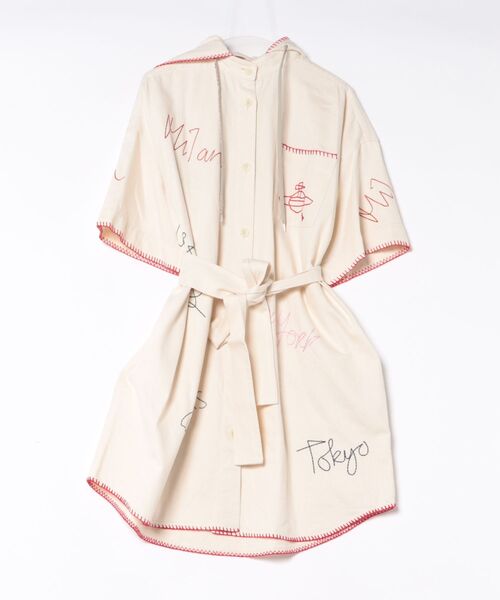 Vivienne Westwood(ヴィヴィアンウエストウッド)の「Little Cities Embroidery Denim Shirt Dress(ワンピース・レディース・ブルー系その他/ホワイト系その他・FREE)」の1枚目の写真