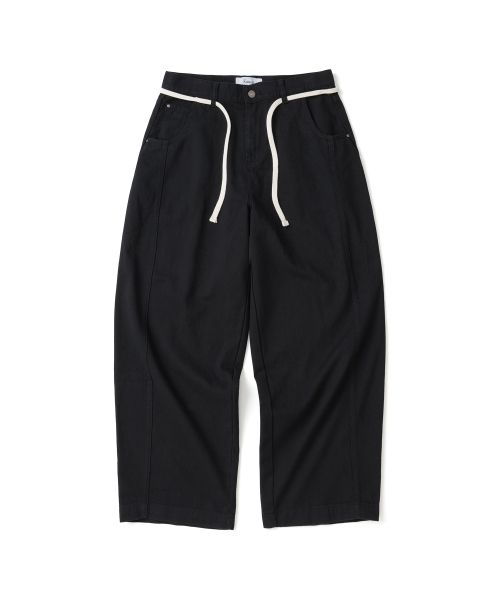 KNITTED(ニッティド)の「アウトストリングカーブドコットンバルーンパンツBLACK(その他パンツ・メンズ・その他・MEDIUM/LARGE/X-LARGE)」の1枚目の写真
