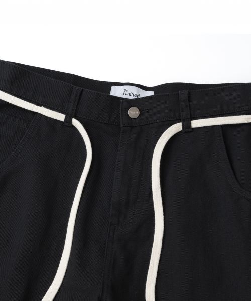 KNITTED(ニッティド)の「アウトストリングカーブドコットンバルーンパンツBLACK(その他パンツ・メンズ・その他・MEDIUM/LARGE/X-LARGE)」の2枚目の写真