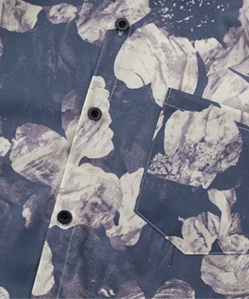 U:UME(ユーム)の「Flower Print Holiday Shirt(シャツ/ブラウス・メンズ・ブルー/アイボリー・XX-LARGE/X-LARGE/LARGE/MEDIUM)」の6枚目の写真