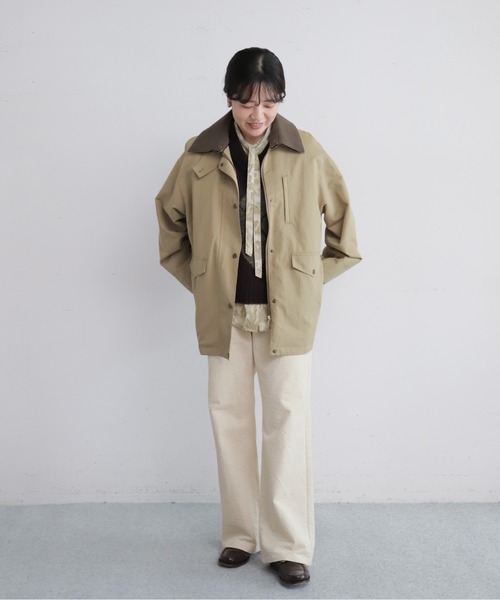 NOMBRE IMPAIR（ノンブルアンペール）の「【予約】C/N　異素材衿ライナー付きコート（その他アウター・レディース・ダークブラウン/ベージュ・FREE）」の17枚目の写真
