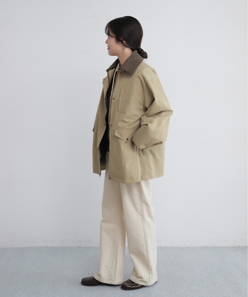 NOMBRE IMPAIR（ノンブルアンペール）の「【予約】C/N　異素材衿ライナー付きコート（その他アウター・レディース・ダークブラウン/ベージュ・FREE）」の15枚目の写真