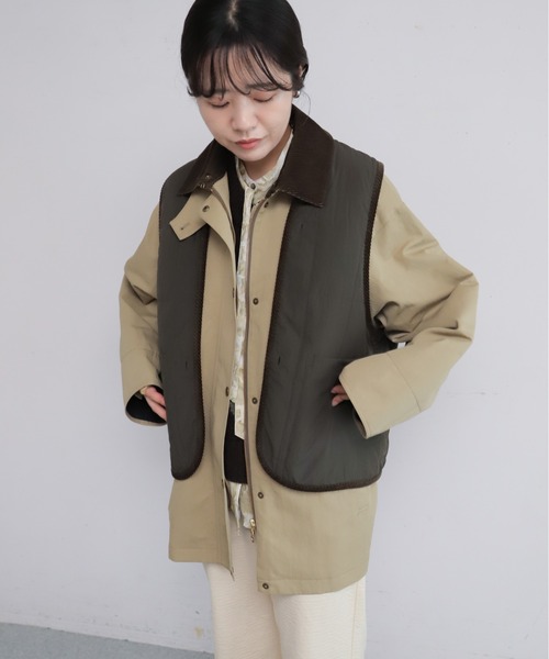 NOMBRE IMPAIR（ノンブルアンペール）の「【予約】C/N　異素材衿ライナー付きコート（その他アウター・レディース・ダークブラウン/ベージュ・FREE）」の21枚目の写真