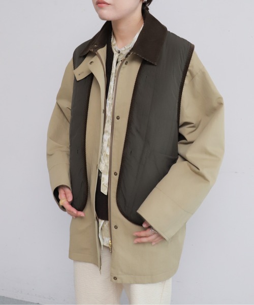 NOMBRE IMPAIR（ノンブルアンペール）の「【予約】C/N　異素材衿ライナー付きコート（その他アウター・レディース・ダークブラウン/ベージュ・FREE）」の22枚目の写真