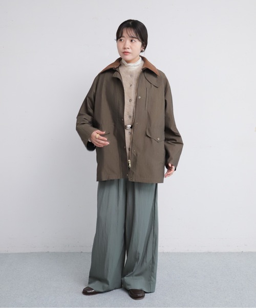 NOMBRE IMPAIR（ノンブルアンペール）の「【予約】C/N　異素材衿ライナー付きコート（その他アウター・レディース・ダークブラウン/ベージュ・FREE）」の5枚目の写真