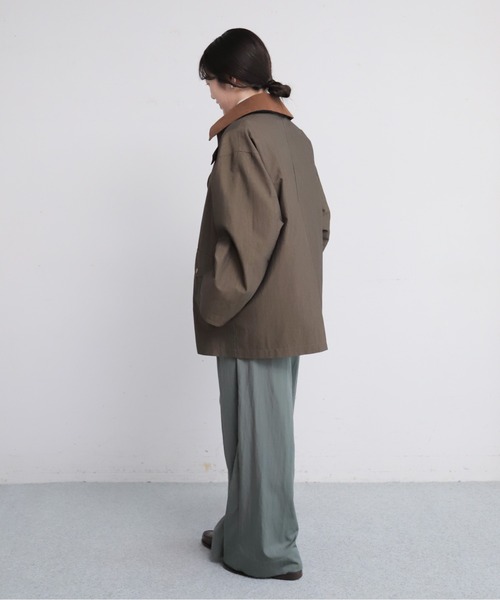 NOMBRE IMPAIR（ノンブルアンペール）の「【予約】C/N　異素材衿ライナー付きコート（その他アウター・レディース・ダークブラウン/ベージュ・FREE）」の7枚目の写真