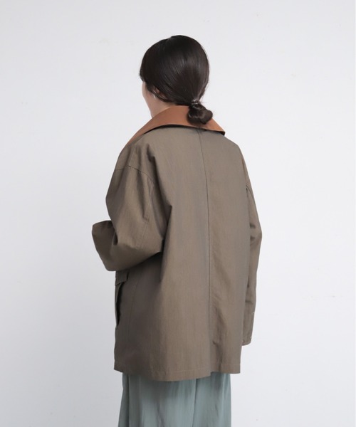 NOMBRE IMPAIR（ノンブルアンペール）の「【予約】C/N　異素材衿ライナー付きコート（その他アウター・レディース・ダークブラウン/ベージュ・FREE）」の10枚目の写真