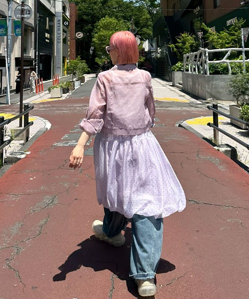 Alley Tokyo(アリートーキョー)の「シアーGジャン(その他アウター・レディース・アイボリー/ラベンダー/サックスブルー・FREE)」の6枚目の写真