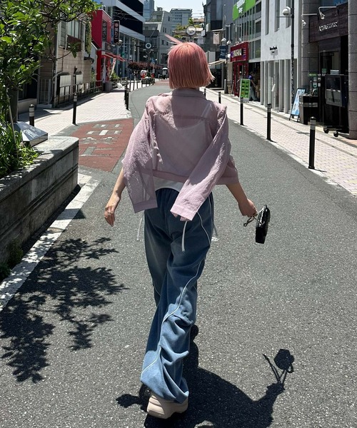 Alley Tokyo(アリートーキョー)の「シアーGジャン(その他アウター・レディース・アイボリー/ラベンダー/サックスブルー・FREE)」の4枚目の写真