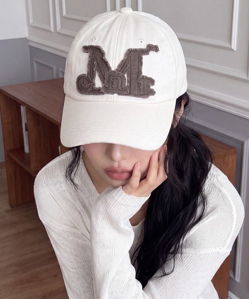 セール】【MUCENT/ムセント】VINTAGE WASHING APPLIQUE BALL CAP
