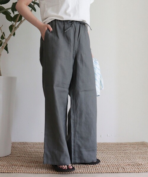 GEVACO(ゲバコ)の「【GEVACO/ゲバコ】コットンリネンイージーパンツ(その他パンツ・レディース・グレー/レッド/ブルー系その他/グリーン/ブラック系その他/ブラック・36/38)」の7枚目の写真