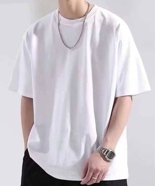 WESTBOY(ウエストボーイ)の「Y2K オーバーサイズ ベーシックTシャツ WO26S16TP35(Tシャツ/カットソー・メンズ・ホワイト/ブラック・L/M/XL)」の2枚目の写真