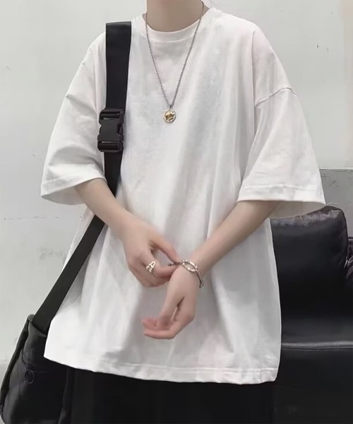 WESTBOY(ウエストボーイ)の「Y2K オーバーサイズ ベーシックTシャツ WO26S16TP35(Tシャツ/カットソー・メンズ・ホワイト/ブラック・L/M/XL)」の3枚目の写真