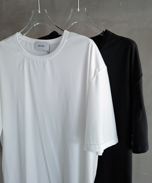 WESTBOY(ウエストボーイ)の「Y2K オーバーサイズ ベーシックTシャツ WO26S16TP35(Tシャツ/カットソー・メンズ・ホワイト/ブラック・L/M/XL)」の9枚目の写真