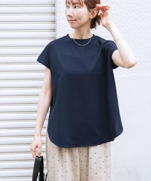 ITEMS URBANRESEARCH(アイテムズ アーバンリサーチ)の「カノコノースリーブカットソー(Tシャツ/カットソー・レディース・ネイビー/ホワイト/ミント・FREE)」の3枚目の写真