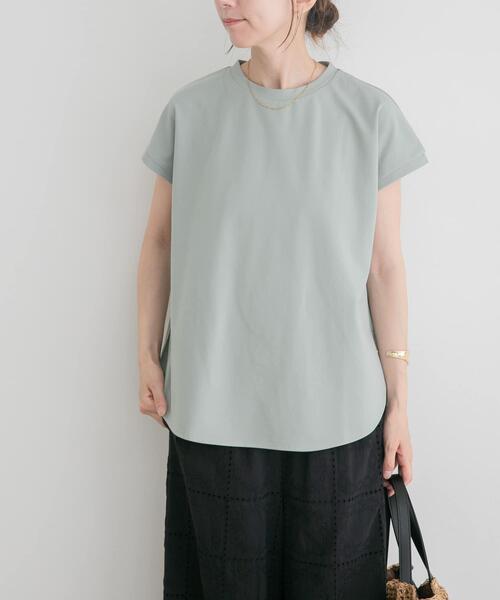 ITEMS URBANRESEARCH(アイテムズ アーバンリサーチ)の「カノコノースリーブカットソー(Tシャツ/カットソー・レディース・ネイビー/ホワイト/ミント・FREE)」の2枚目の写真