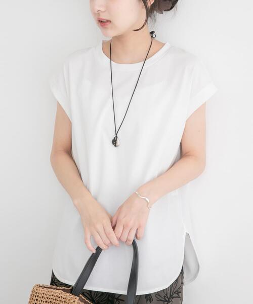 ITEMS URBANRESEARCH(アイテムズ アーバンリサーチ)の「カノコノースリーブカットソー(Tシャツ/カットソー・レディース・ネイビー/ホワイト/ミント・FREE)」の4枚目の写真