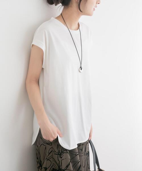 ITEMS URBANRESEARCH(アイテムズ アーバンリサーチ)の「カノコノースリーブカットソー(Tシャツ/カットソー・レディース・ネイビー/ホワイト/ミント・FREE)」の5枚目の写真