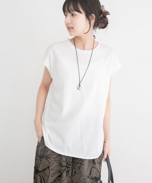 ITEMS URBANRESEARCH(アイテムズ アーバンリサーチ)の「カノコノースリーブカットソー(Tシャツ/カットソー・レディース・ネイビー/ホワイト/ミント・FREE)」の6枚目の写真