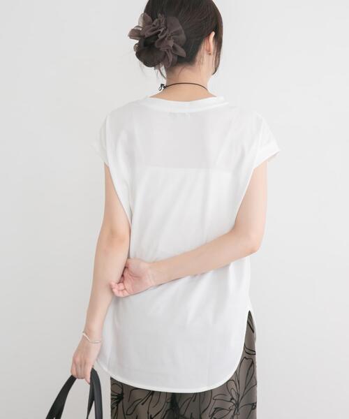 ITEMS URBANRESEARCH(アイテムズ アーバンリサーチ)の「カノコノースリーブカットソー(Tシャツ/カットソー・レディース・ネイビー/ホワイト/ミント・FREE)」の7枚目の写真