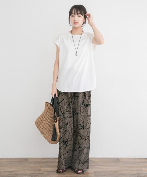 ITEMS URBANRESEARCH(アイテムズ アーバンリサーチ)の「カノコノースリーブカットソー(Tシャツ/カットソー・レディース・ネイビー/ホワイト/ミント・FREE)」の8枚目の写真