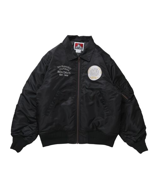 BEN DAVIS（ベンデイビス）の「【BEN DAVIS（ベンデイビス）】SOUVENIR EMB FLIGHT JACKET / スーベニアジャケット フライトジャケット 刺繍 ワッペン 着脱ボア衿 アウター ユ（ブルゾン・メンズ・ブラック/カーキ・MEDIUM/X-LARGE/LARGE）」の11枚目の写真