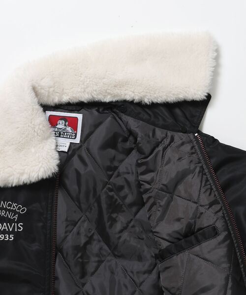 BEN DAVIS（ベンデイビス）の「【BEN DAVIS（ベンデイビス）】SOUVENIR EMB FLIGHT JACKET / スーベニアジャケット フライトジャケット 刺繍 ワッペン 着脱ボア衿 アウター ユ（ブルゾン・メンズ・ブラック/カーキ・MEDIUM/X-LARGE/LARGE）」の15枚目の写真